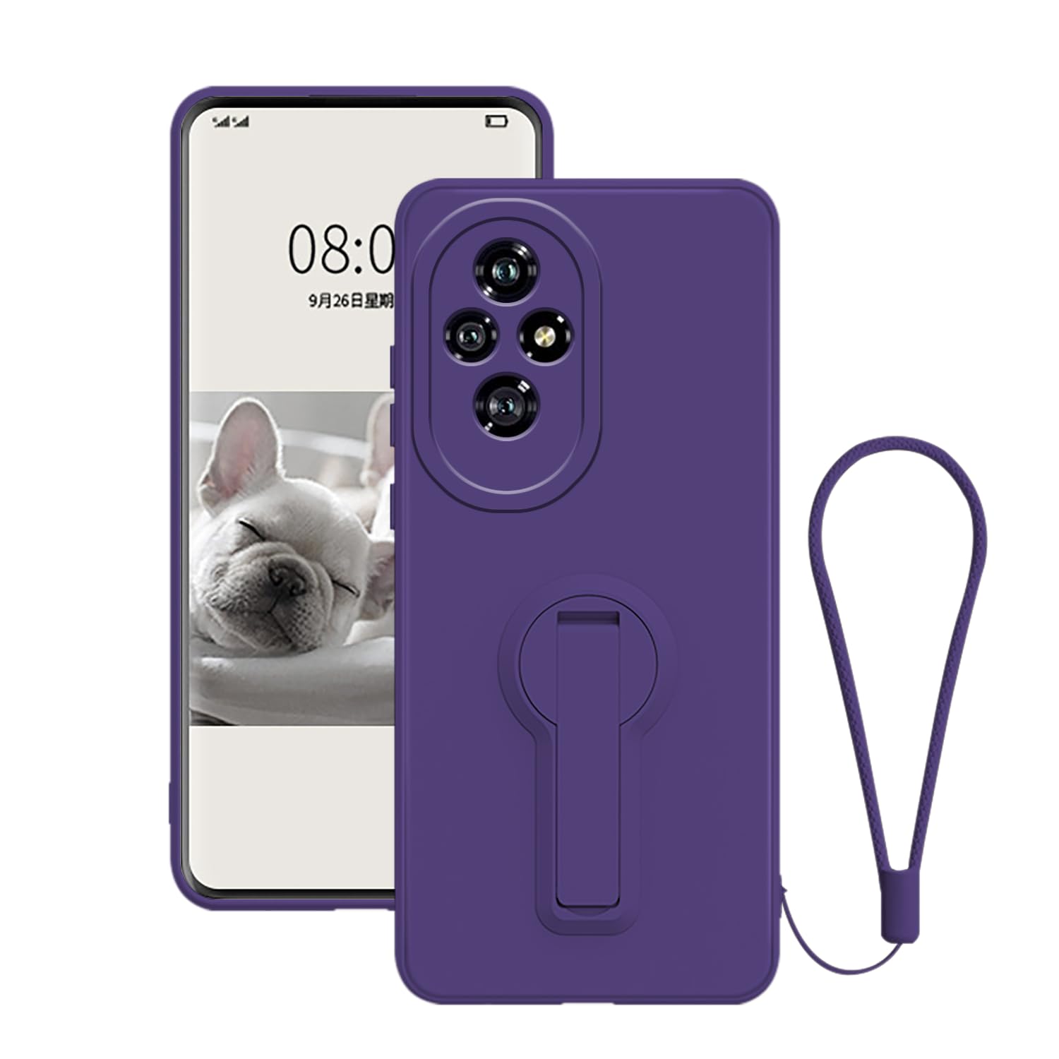 Hlgcokro for Honor 200 Pro Case with Stand for