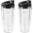 GahsElec Blender Cups for Ninja Blender, 24OZ Cup with Sip & Seal Lids, Compatible with Nutri Ninja Auto IQ Series Blenders B