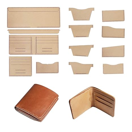 Amazon Co Jp Rmtime レザークラフト 型紙 財布 ウォレット