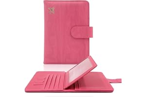 Melsbrinna Rfid Passport Holder for Travel women/Men, Cute Passport Wallet Rfid Blocking Card Slots, Rfid Passport Cover/CaseTravel Wallet, Passport Book Holder (1, Pink1)