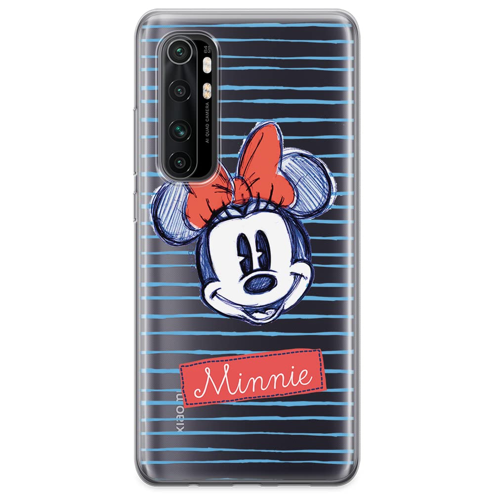 ERT GROUP mobile phone case for Xiaomi MI NOTE 10 Lite original and officially Licensed Disney pattern Minnie 011 optimally adapted to the shape of the mobile phone, partially transparent
