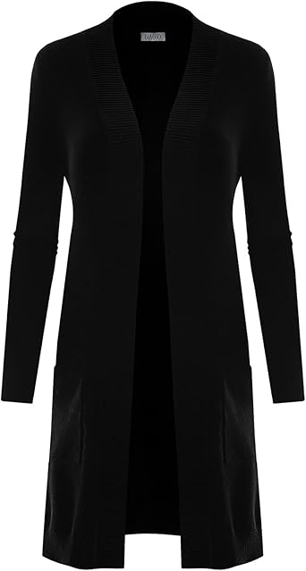 long length black cardigan