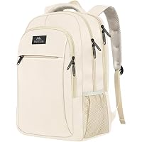 Women\'s Creambeige 15.6inch Laptop Mochila Flight Approved Daypack with Pocket Taygeer Travel Laptop Backpack for Men Women, Airplane  main image 3