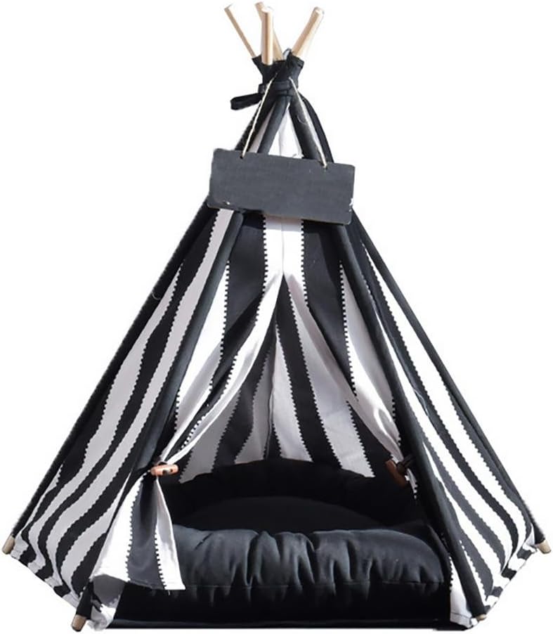 MEIQI Pet Teepee,Cat Bed, Portable Pet Tents & Houses for Dog & Cat