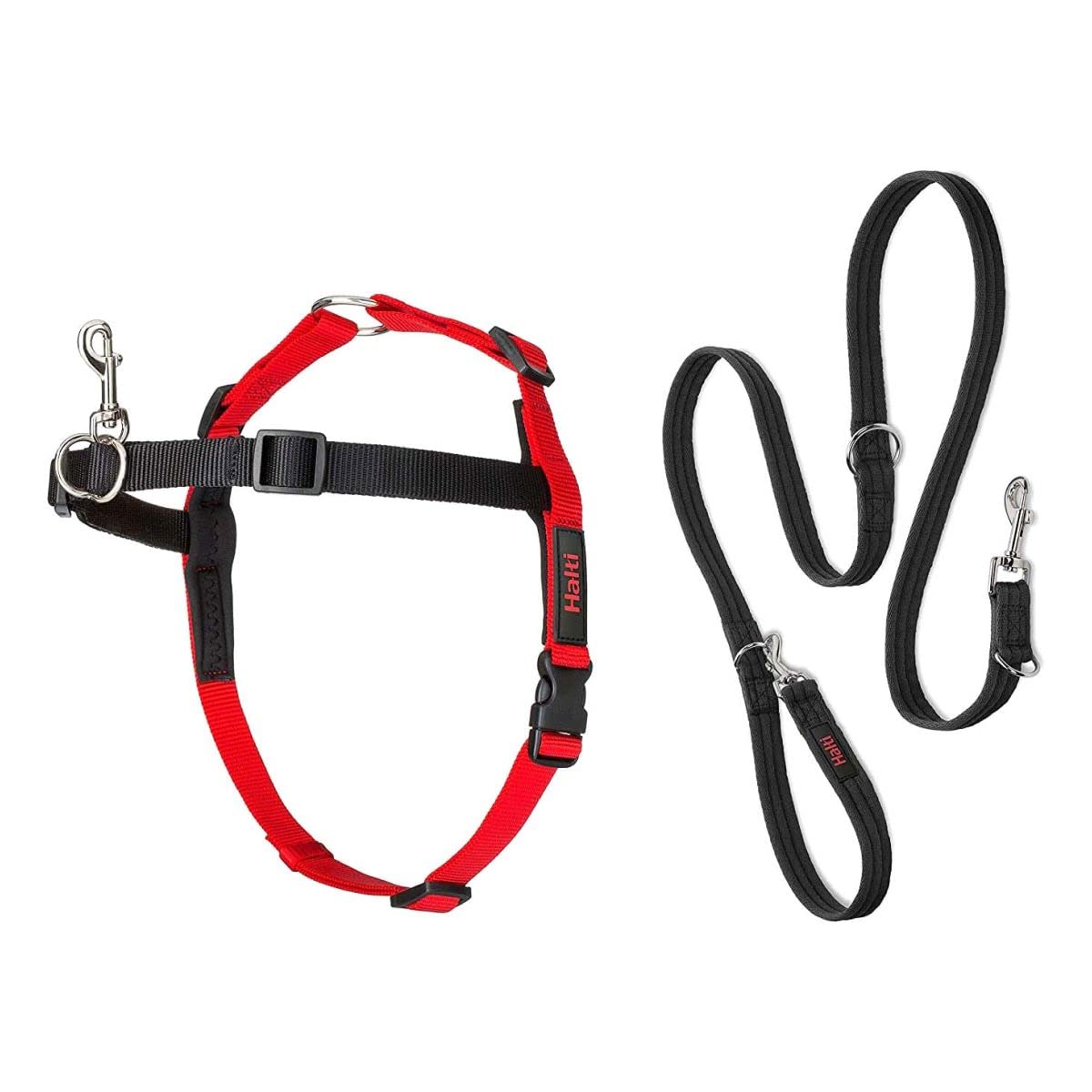 Halti Front Control Harness Size Large Training Leash Size Large, Black Combination Pack - Stop Your Dog Pulling on the Leash. Adjustable, Lightweight and Easy to Use. Suitable for Large Dogs
