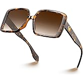 VISOONE Oversized Square Sunglasses Womens Big Large Wide Designer Trendy Fashion Accessories UV400 Protection Shades Harvard