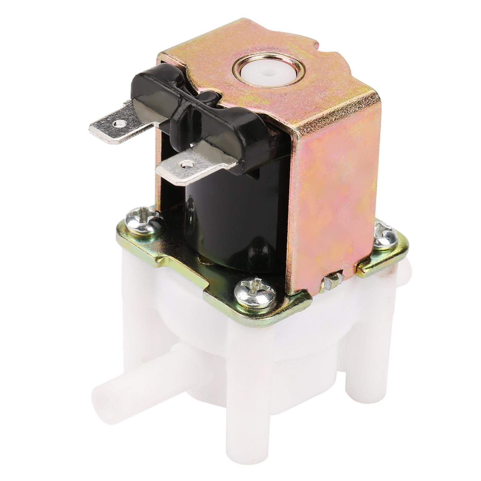 Akozon Water Solenoid Valve 12v N/C Normally Closed Quick Insert Inlet Electric Solenoid Valve