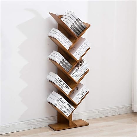 Huo Bookshelf Study Bamboo Bookshelf Office Small Floor Tree