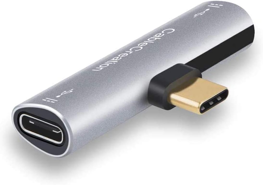 USB C Headphone Audio Adapter,CableCreation 2in1 TypeC to Dual Type