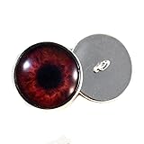 Sew on Eyes 16mm Dark Brown Glass Eyes Cabochons