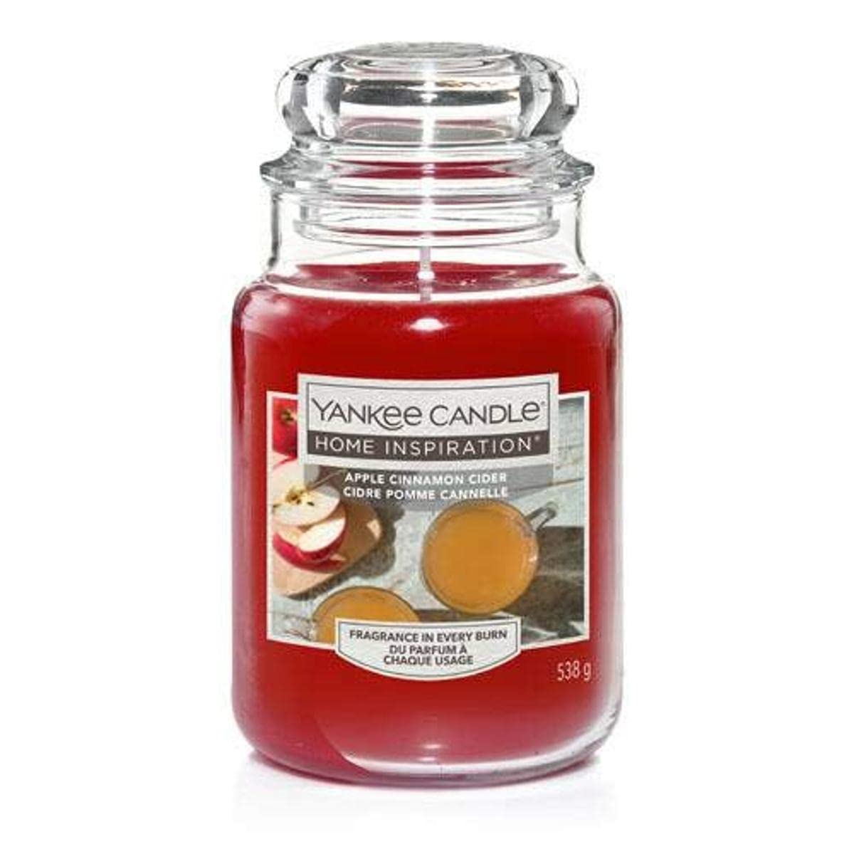 Yankee Candle - Large Jar Candle, Cosy Autumn & Spicy Scent of Apple Cider with Cinnamon, Cloves and Orange and Lemon Wedges