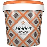 Maldon Salt, Smoked Sea Salt Flakes, 1.1 lb (500 g), Bulk Tub, Kosher, Natural, Gently Smoked Over Oak, Handcrafted, Gourmet,