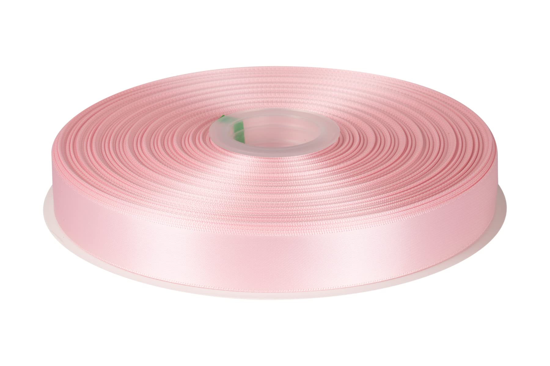 Fondersy 22mmX 91M Double Faced Satin Ribbon Lt. Pink Polyester Ribbon for Gift Wrapping Wedding Decoration Floral Arrangement Crafts