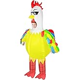 WQWOVRVO Inflatable Costume Chicken for Kids,Funny Blow up Inflatable Costumes Halloween Costume Cosplay Party Easter