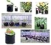 HONGVILLE 5-Pack Grow Bags/Aeration Fabric Pots w/Handles (3-Gallons, Black)