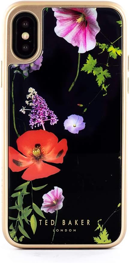 Ted Baker Fashion PATRYCE Premium Tempered Glass Case for iPhone X/XS, Protective Cover iPhone X/XS for Professional Women/Girls - Hedgerow
