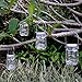 Homeleo 4 Pack 20 Led Warm White Waterproof Solar Mason Jar Light Lid with Hangers for Regular Mouth Mason Jar Outdoor Garden Backyard Christmas Halloween Decoration(Jars Not Included)