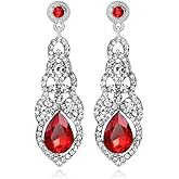 Cute Hollow Crystal Rhinestone Teardrop 8-Shaped Long Dangle Earrings for Women Fashion Strand Jewelry