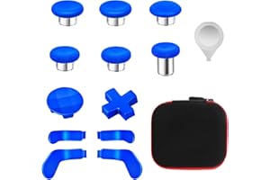 VANPARK Accessories for Xbox One Elite Series 2 Controller(Model 1797), Metal Thumbsticks Replacement Parts Kits Compatible with Xbox Elite Wireless Controller Series 2 Core(Blue)