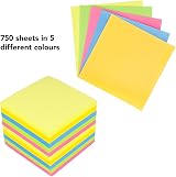 Westcott Note Block Colourful 750 Sheets 9x9 cm in Box 5 Colours FSC view 2