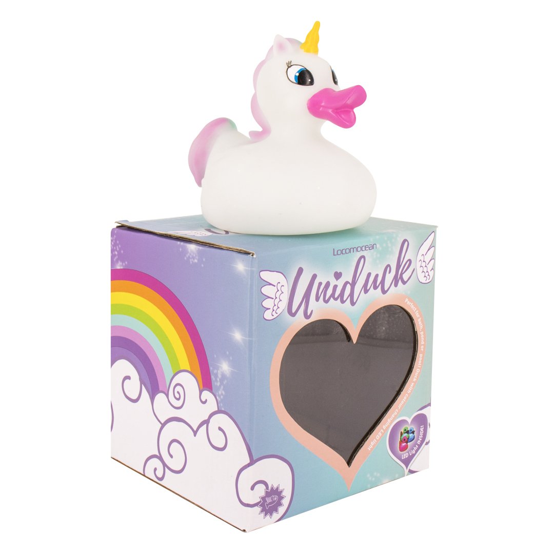 locomocean Unicorn Duck Light Up LED Bath Duck