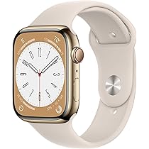 Amazon.com: Apple Watch Series 8 (GPS + Cellular, 45mm) - Gold 