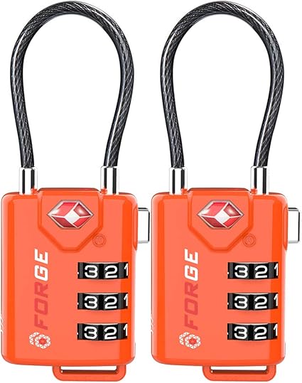 Tsa approved cable luggage locks Clearance