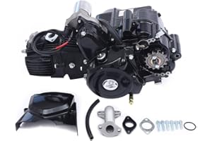 Rosyouth 125cc 4 Stroke Engine Motor Kit, 7.64HP Electric Start Engine Motor w/Reverse, 2-Valve Semi Auto Single Cylinder Air Cooling Engine Motor Replacement Kit for ATVs Go Karts