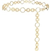 YooAi Waist Chian Belts for Women Metal Body Chain Belt for Jeans Dress