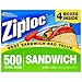 Ziploc Easy Open Tabs Sandwich Bags 125 Count (Pack of 4) primary