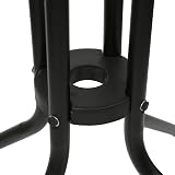 Harbour Housewares Round Glass Top Garden Table 60x60cm Black Frame view 6