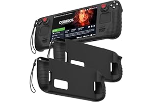 VocoxGpow Protective Cases for Steam Deck-Silicone Case with Wrist Strap & Non-Slip Thumb Grips(2 PCS Cases Only)
