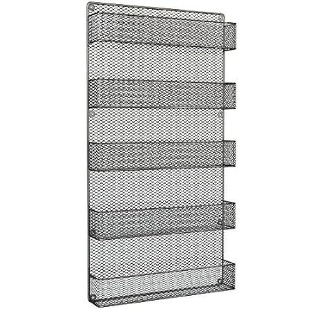Spice Racks Organizer Space Saving Wall Mount 5 Tier Storage