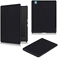 Kepuch Custer Case for Kobo Aura H2O Edition 2,Ultra-Thin PU-Leather Hard Shell Cover for Kobo Aura H2O Edition 2 - Black
