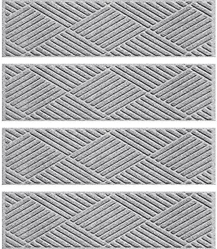 Bungalow Stair Tread Mats Diamonds Gray