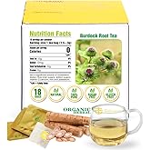 Soilmount - Burdock Root Tea - Pure Herbal Tea - Natural, Organic, Non-GMO, Clean Ingredients, Caffeine Free (18 Tea Bags, Box 1)