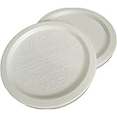 Weck Jar Keep-Fresh Plastic Lids, 2-pack (Large) Fits 740, 741, 742, 743, 738, 739, 744, 745, 748, 974 (Large = 100mm / 4)