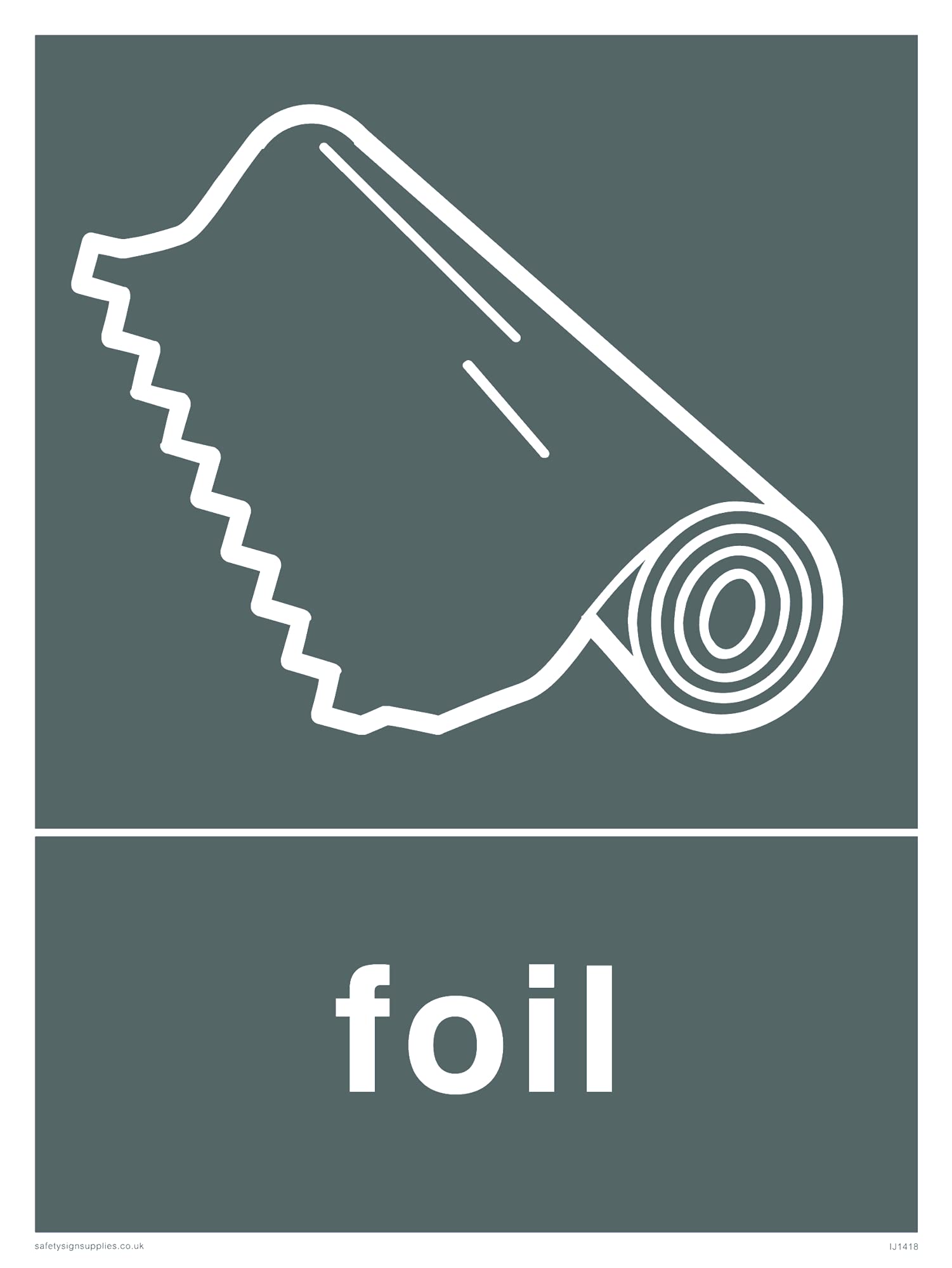 Pack of five - Recycling-foil Sign - 150x200mm - A5P