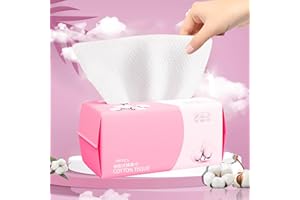 Disposable Face Towel 100 Count for Washing Soft Cotton Dry Wipes Facial Cloths Towelettes for Washing and Drying, Facial Tis