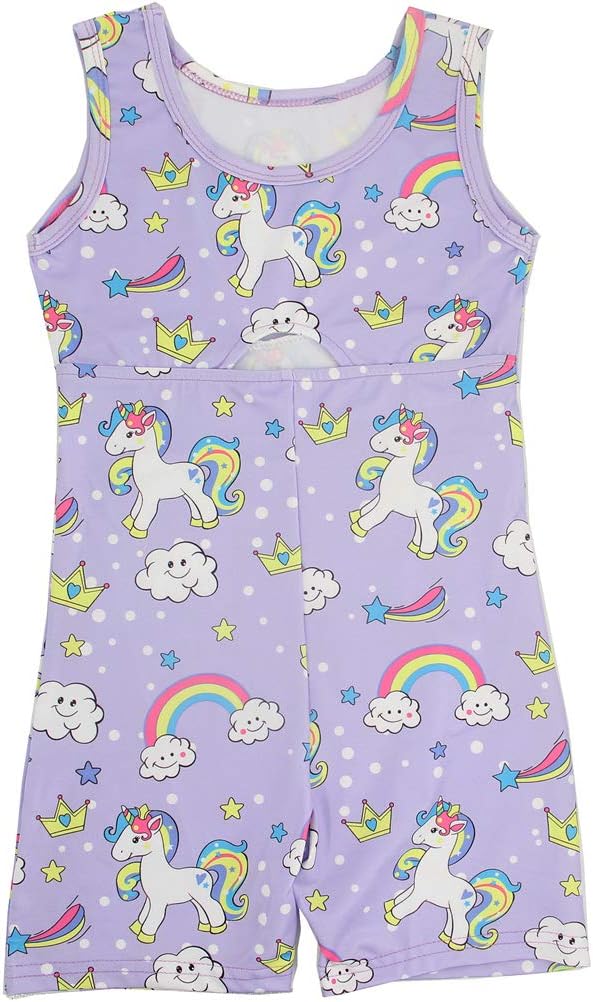 SamTaiker Toddler Unicorn Leotards for Girls Gymnastics Girls Swimsuit Sparkle Unicorn Rainbow Unitards Biketard Activewear