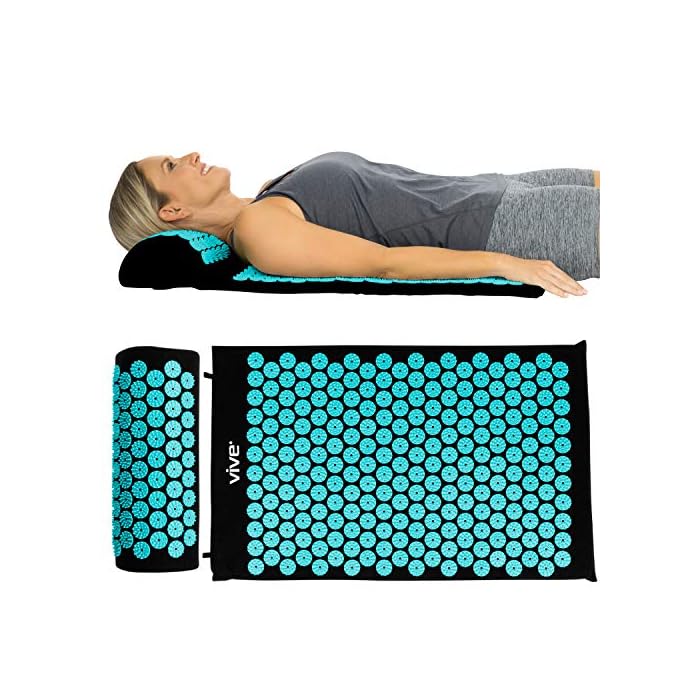 Vive Acupressure Mat - Massage Pillow Pad - Full Body Massager Cushion for Back, Legs, Neck, Sciatica, Trigger Point…