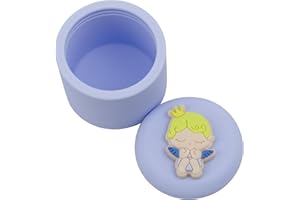 SUTANALE Tooth Fairy Box, Cute Silicone Tooth Keepsake Box, Waterproof Tooth Holder First Tooth Fairy Gifts for Boys Girls Kids Birthday, Baby Shower (Blue04D)