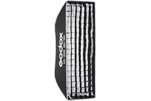 Godox UL Series 12"x35" / 30x90cm Quick Release Ultra-Fold Stripbox with Bowens Mount, Narrow Rectangle Softbox for Precise Hair Light & Edge Lighting, Compatible with Godox V1, AD200