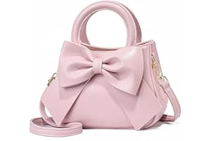 YOUNXSL Designer Small Handbags for Women with Top Carry Handle and Cute Bow Knot,Leather Purses and Over-Shoulder Strap