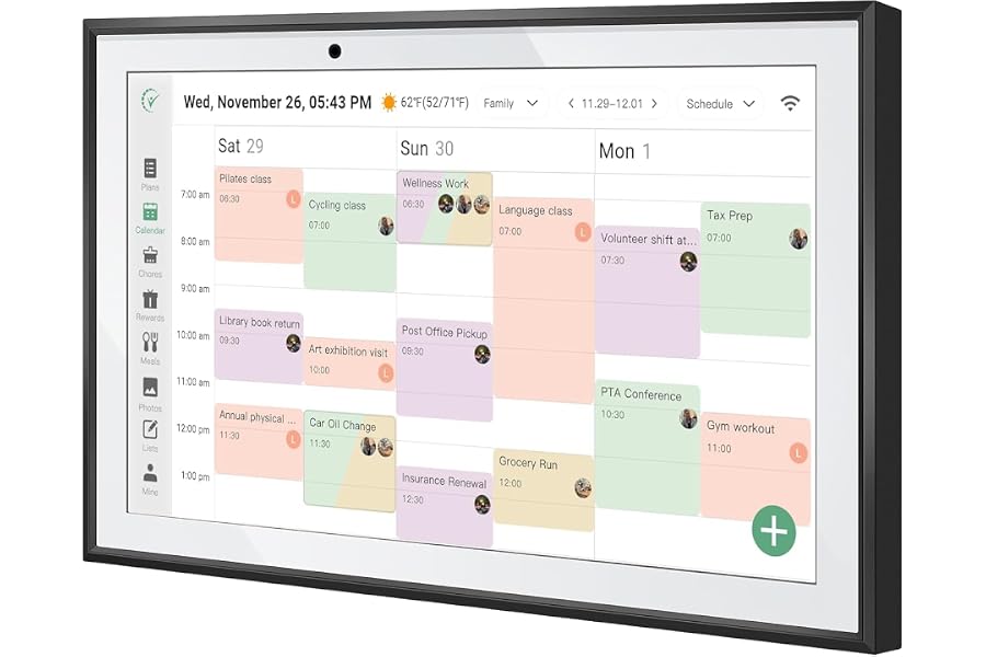 WiFi Digital Calendar Smart Family Planner,Chore Charts, Achievement Rewards, AI Meal Planning, Smart Touchscreen Interactive