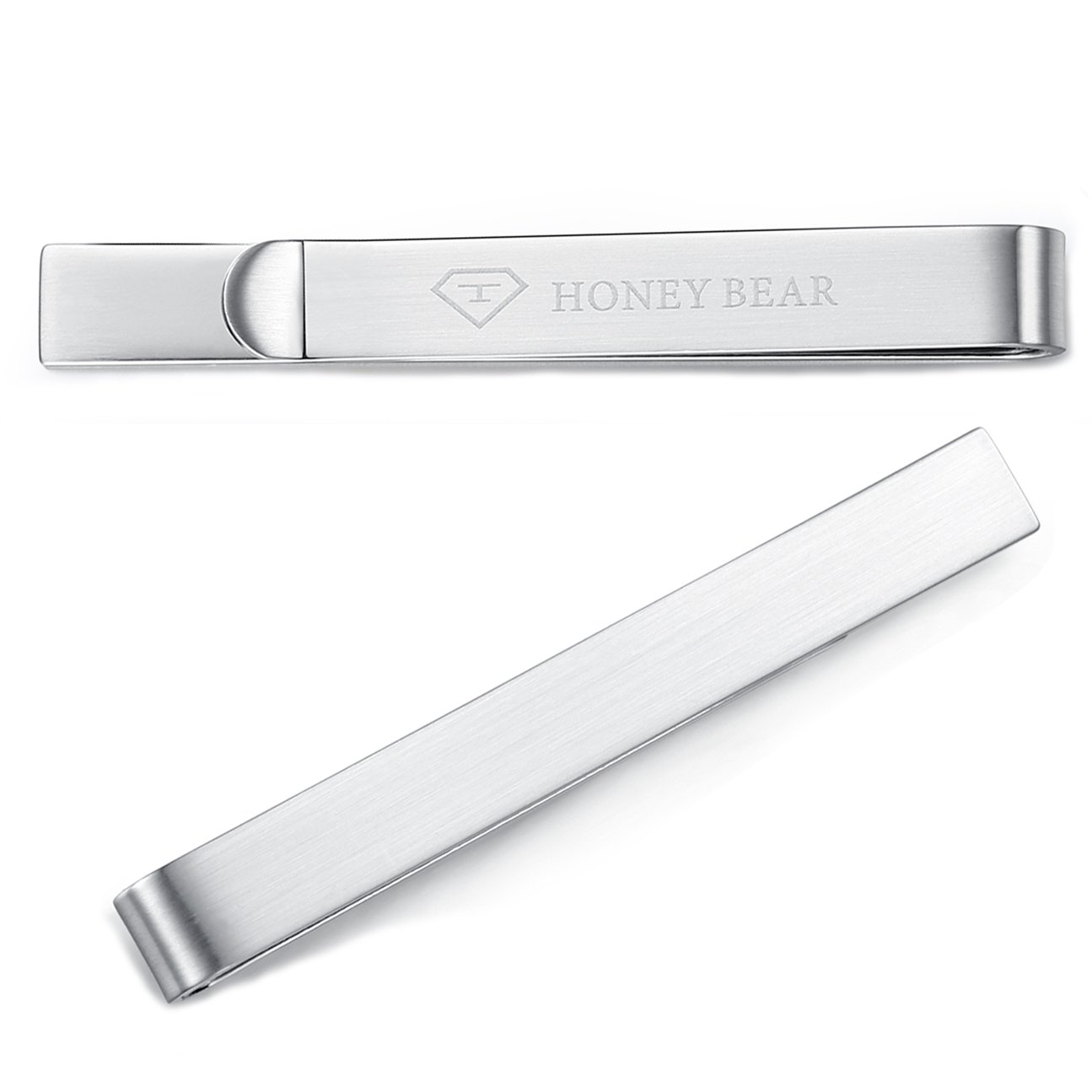 HONEY BEAR 2.12inch Mens Tie Clip Bar - Normal Size for Business Wedding Gift,5.4cm