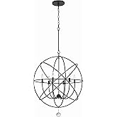 Crystorama Solaris 6 Light English Bronze Sphere Chandelier