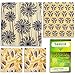 (4 Pack) Beeswax Reusable Food Wrap - Plastic Free Food Storage, Organic Cotton & Eco-Friendly, (1 Large, 1 Medium, 2 Small) primary