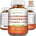Glucosamine Chondroitin with Turmeric MSM Boswellia Capsules Supplement with Cucurminoids 95% Stanadardized- Joint Support, Anti-Inflammatory Supplement