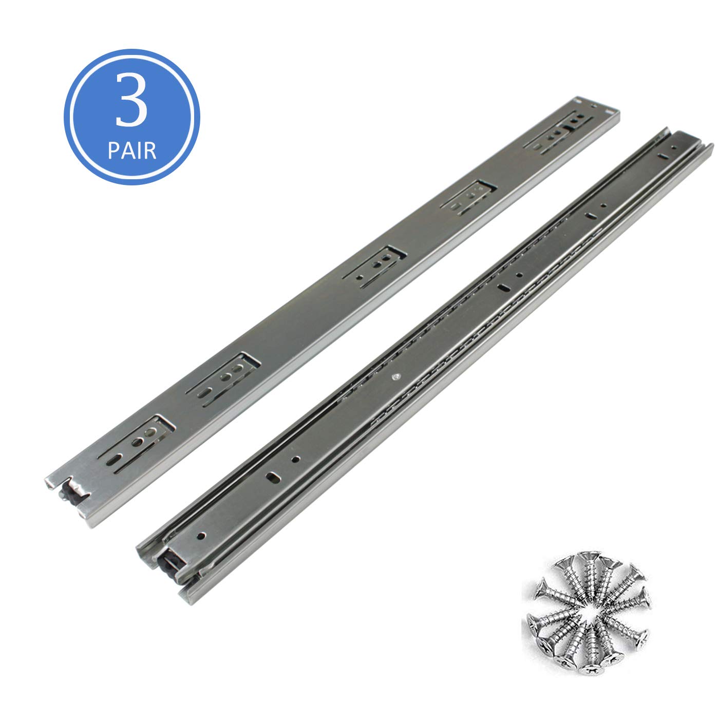 100LB Load Capacity Heavy Duty Drawer Glides Mounting Screws Included 1